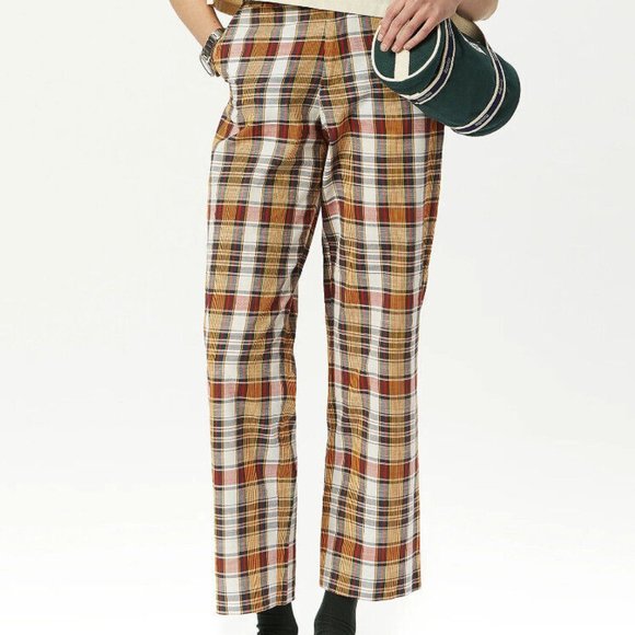 NWT| Rowing Blazer Plaid Cotton Trousers - Picture 1 of 7